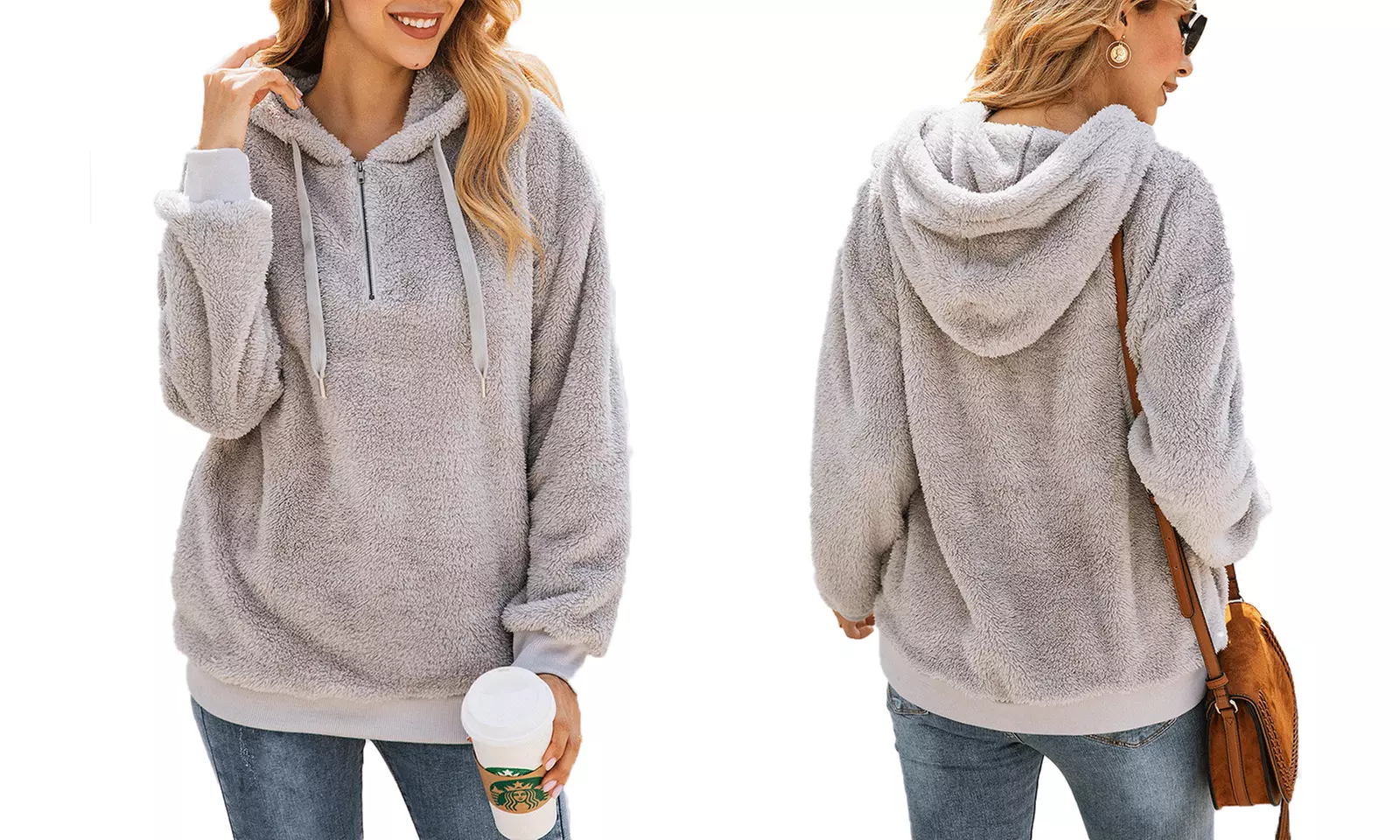 Sweat femme polaire à capuche Mali - Second Medium