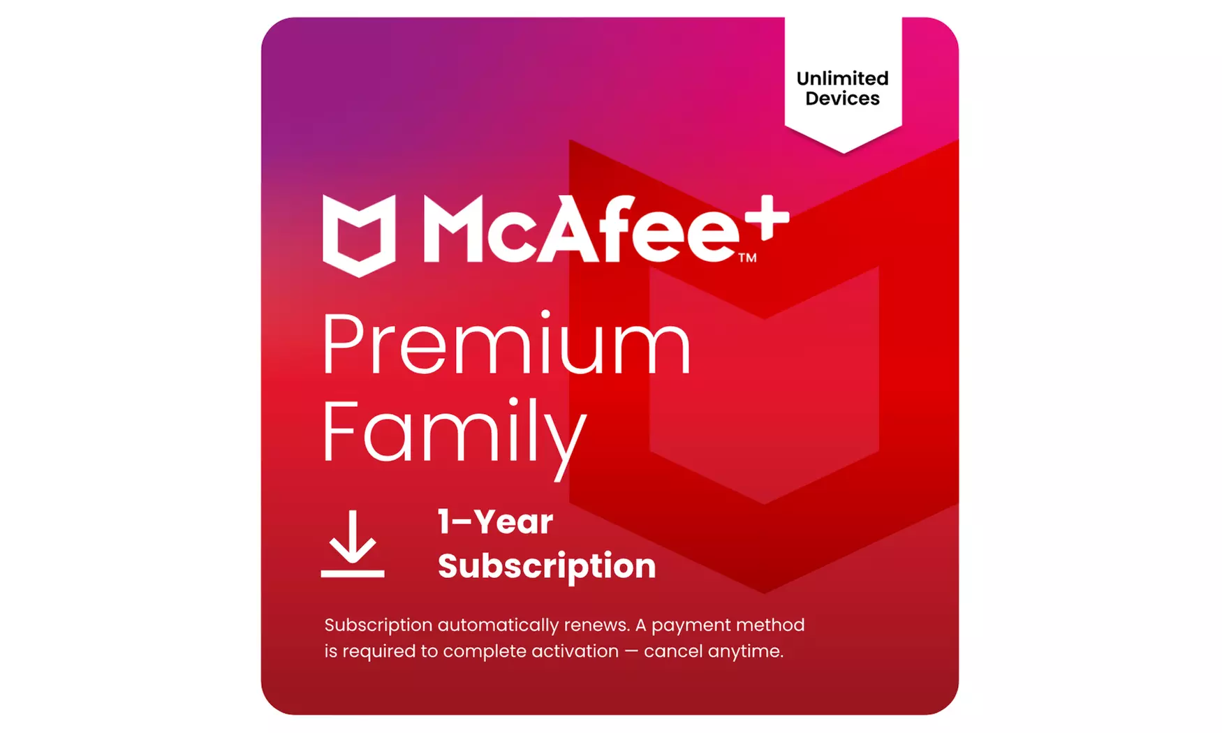 Licencia de 1 año para McAfee Premium Plus Individual o Family