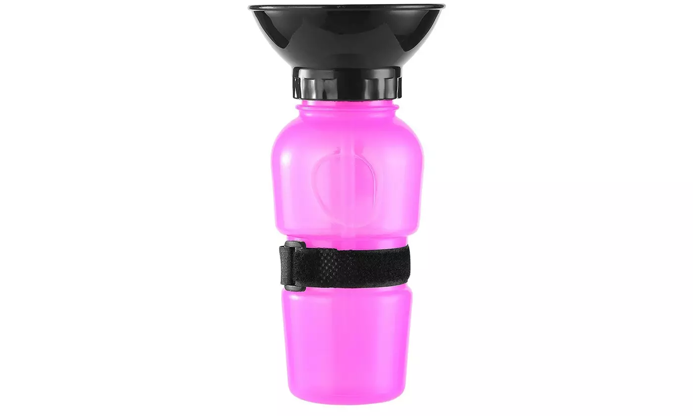 iMounTEK 500ml Pet Travel Water Bottle with Dispenser Cup