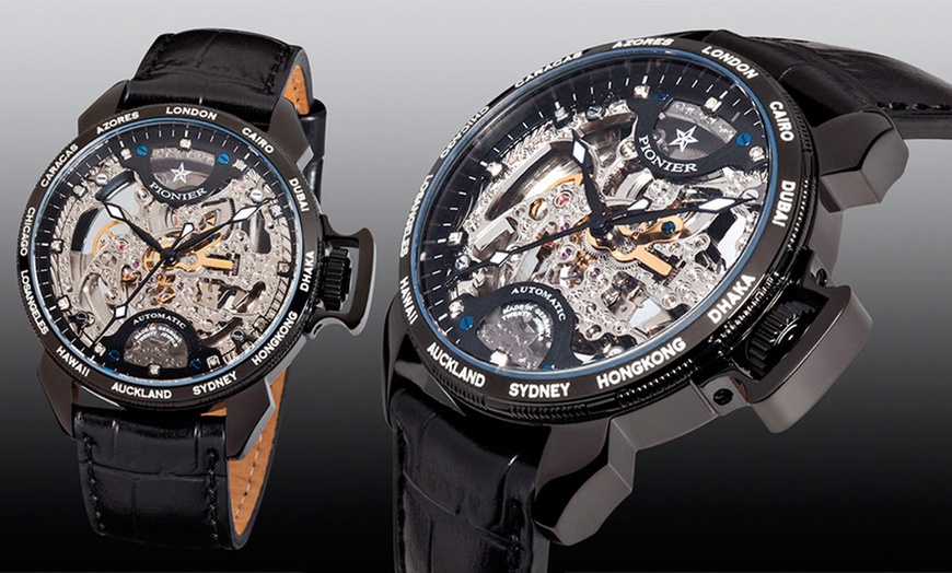 Image 8: Men's Diamond Mechanical Watches