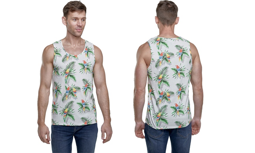 Image 3: Floral Print Men's Tank Top