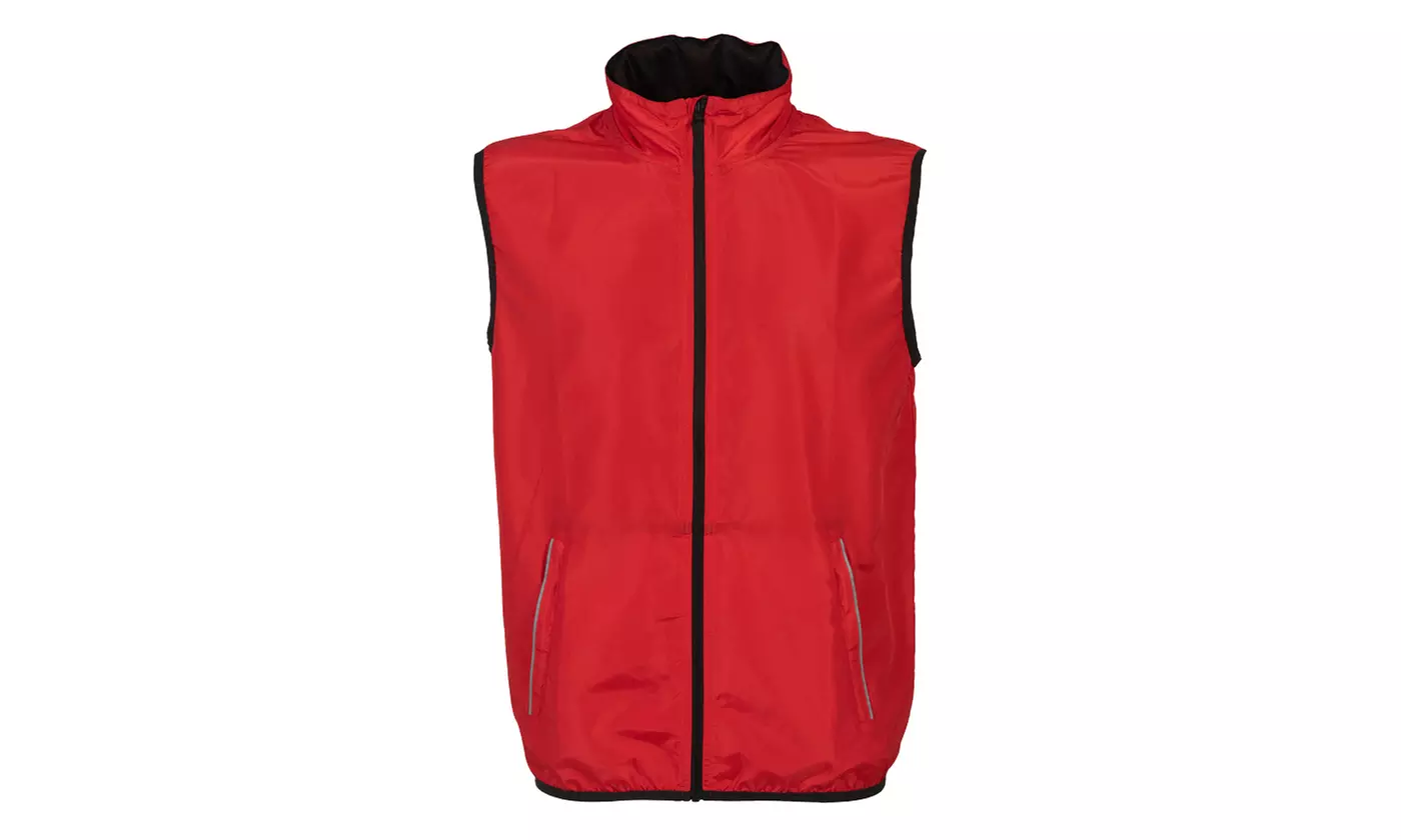 1 o 2 Gilet tecnico traspirante con dettagli rifrangenti e tasche con zip