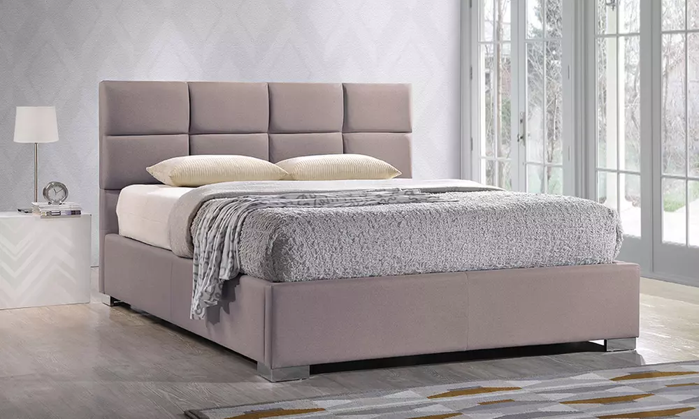Sophie Contemporary-Modern Upholstered Platform Bedframe - Second Medium
