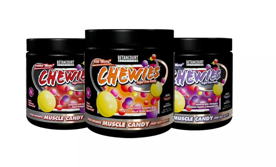 Chewies Muscle Candy Supplements. Multiple Varieties. - Primary Image