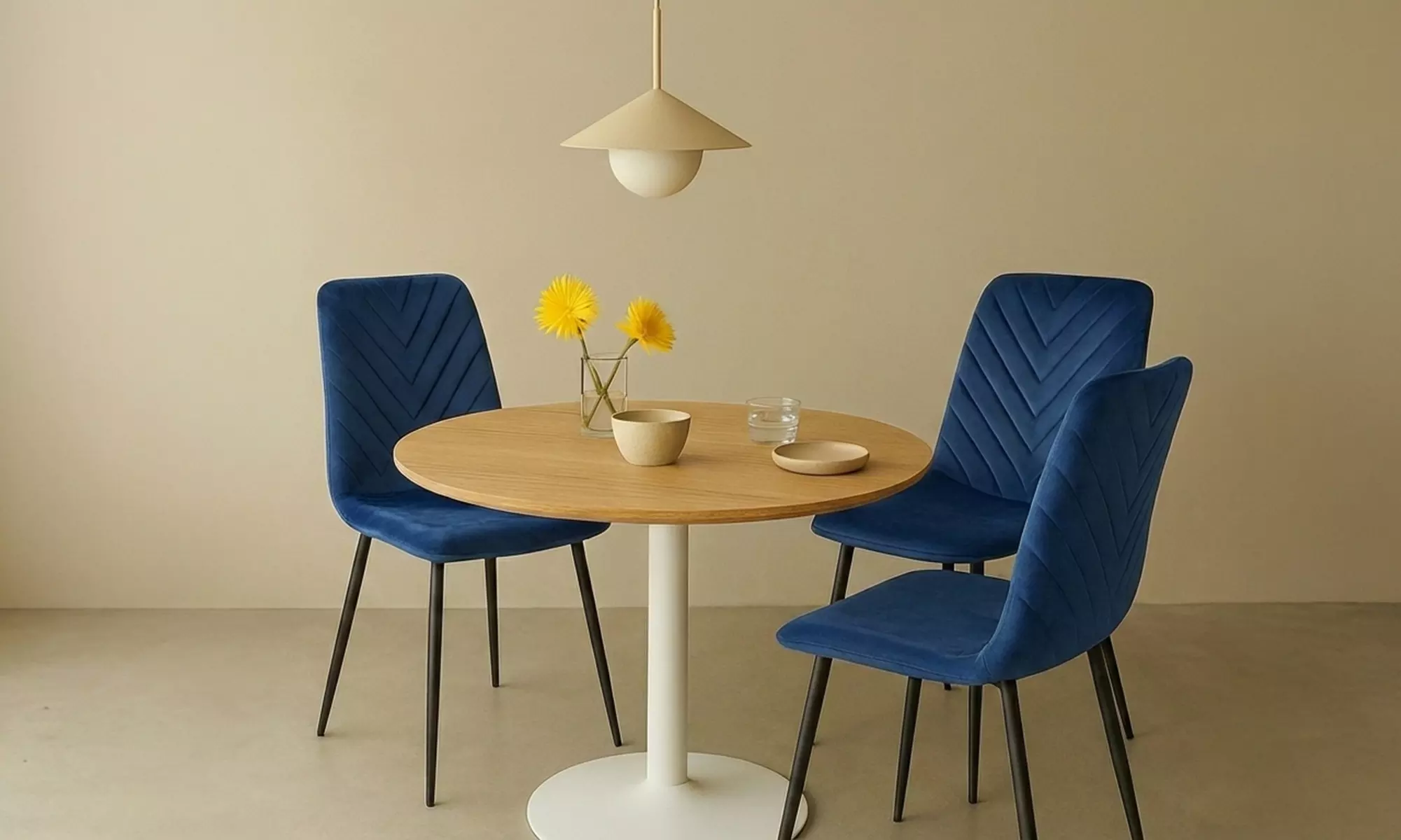 Sedia Point in velluto