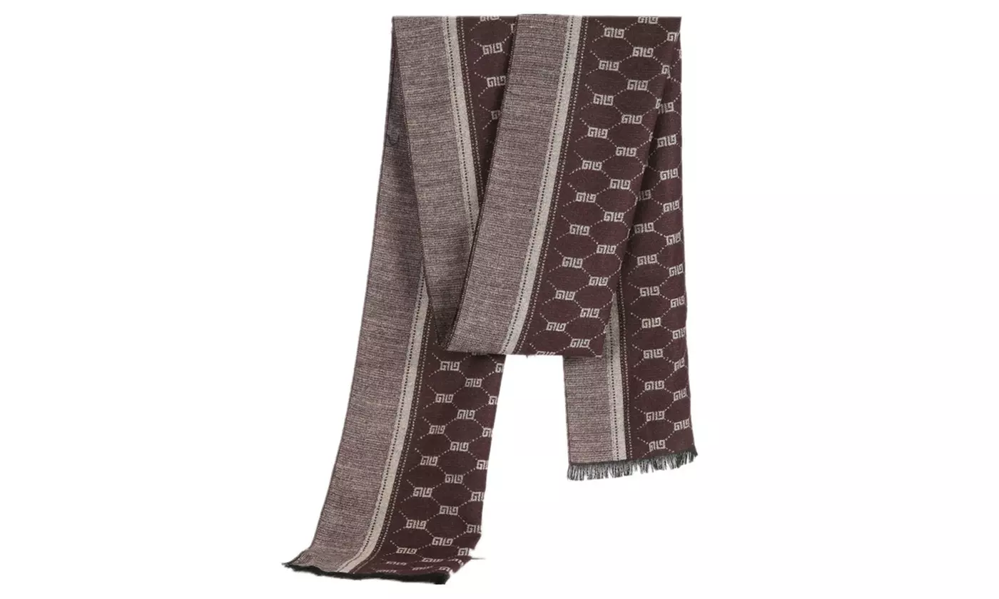 Men Winter Warm Knit Scarf Cashmere Feel Long Scarf