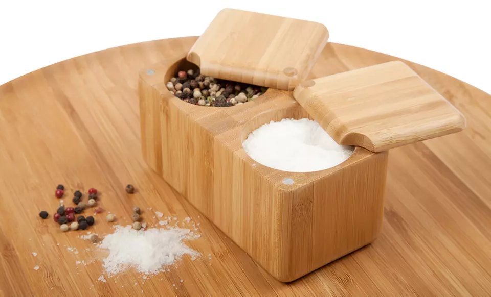 Core Bamboo Double-Square Salt Box. Free Returns. - Primary Image