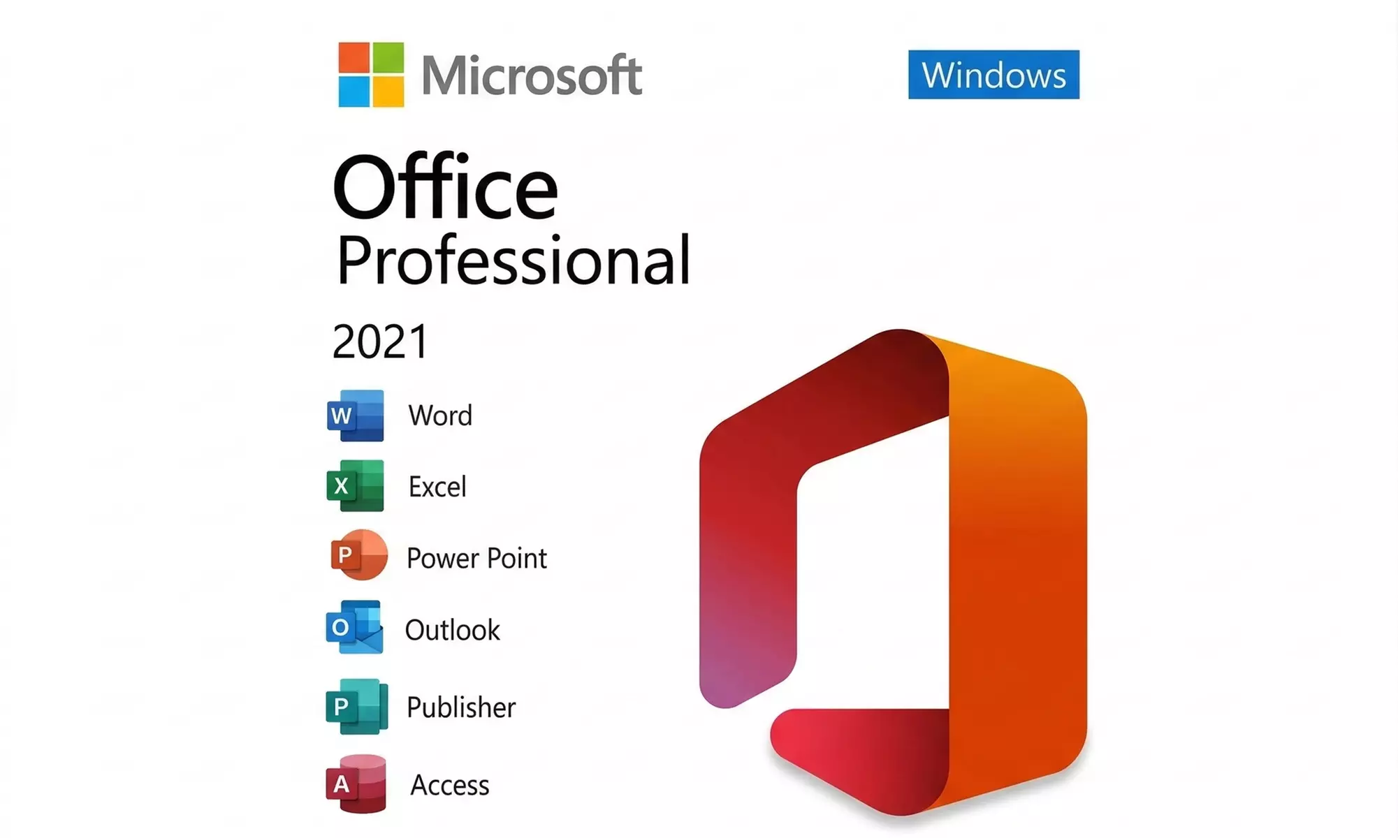 Office 2019 or 2021 Pro Plus Windows or Home & Business MAC