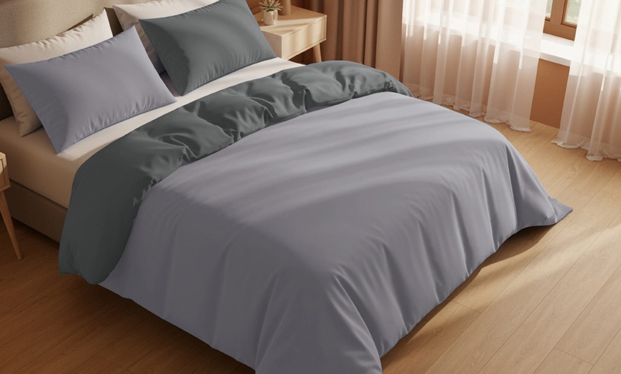 Image 4: Set copripiumino matrimoniale double face 100% cotone