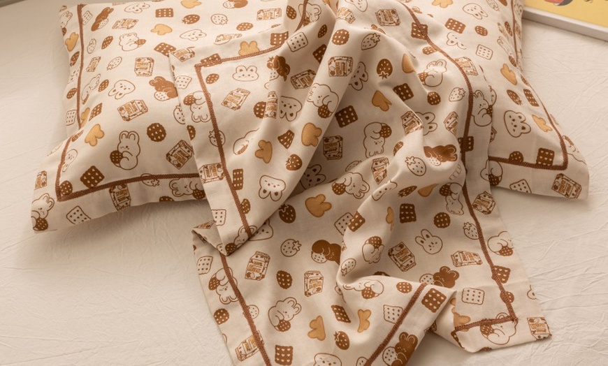 Image 44: Breathable Pure Cotton Kids Pillowcase Pair