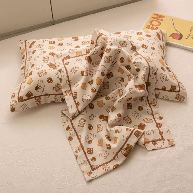 Breathable Pure Cotton Kids Pillowcase Pair