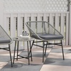 Image 2: Outsunny Woven Bistro Set with 2 Chairs and Table, Choice of Styles