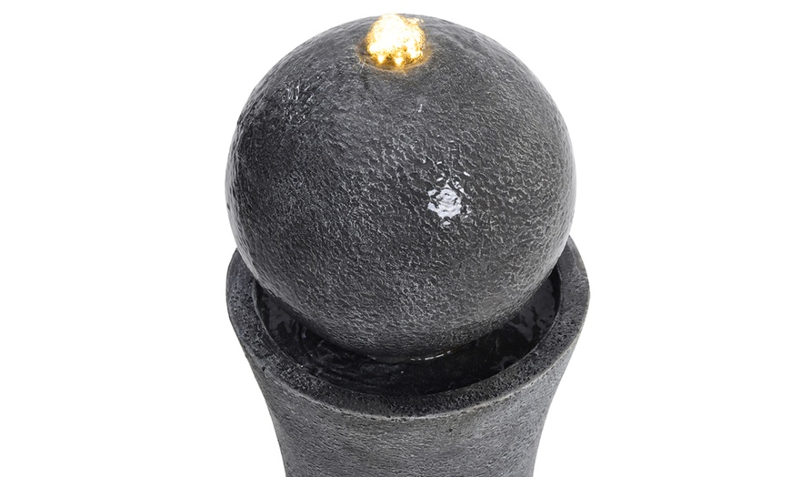 Image 3: Modern Design Glowing Sphere Fountain with Elevated Base in Two Styles