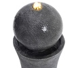 Image 3: Modern Design Glowing Sphere Fountain with Elevated Base in Two Styles