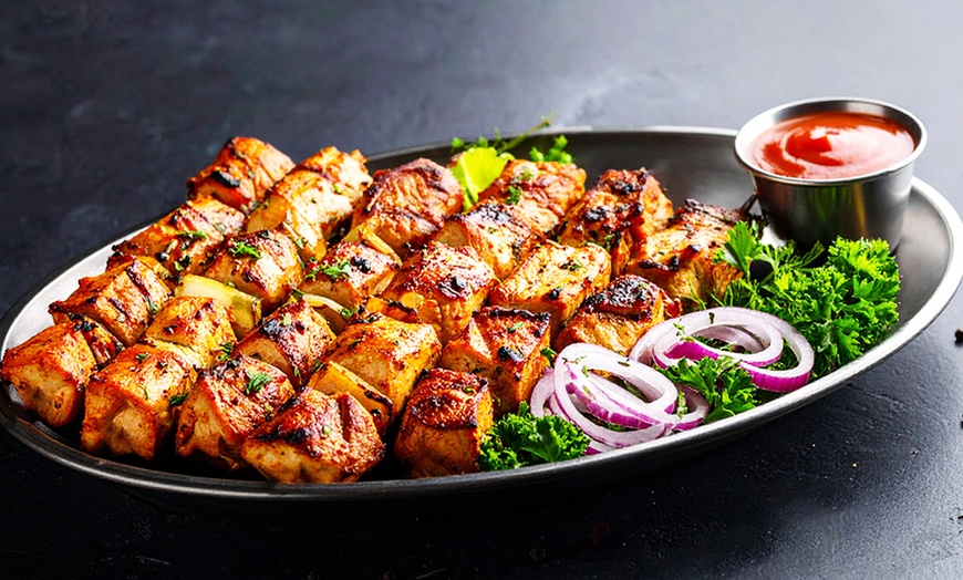 Image 1: Satisfy Your Cravings: Shish Kebab Tray Set for 4-6 or 10-12 People