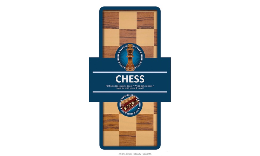 Image 3: Jeu d’échecs pliable en bois WDK Partner
