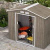 Image 2: Outsunny Galvanised Steel Garden Shed 7x4ft or 9x6ft