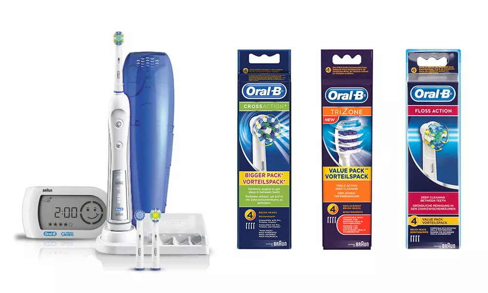 Oral B Triumph 5000 Toothbrush (£74.99) With Choice of 4 Replacement Heads (£84.98), With Free Delivery (Up to 47% Off) - Primary Image