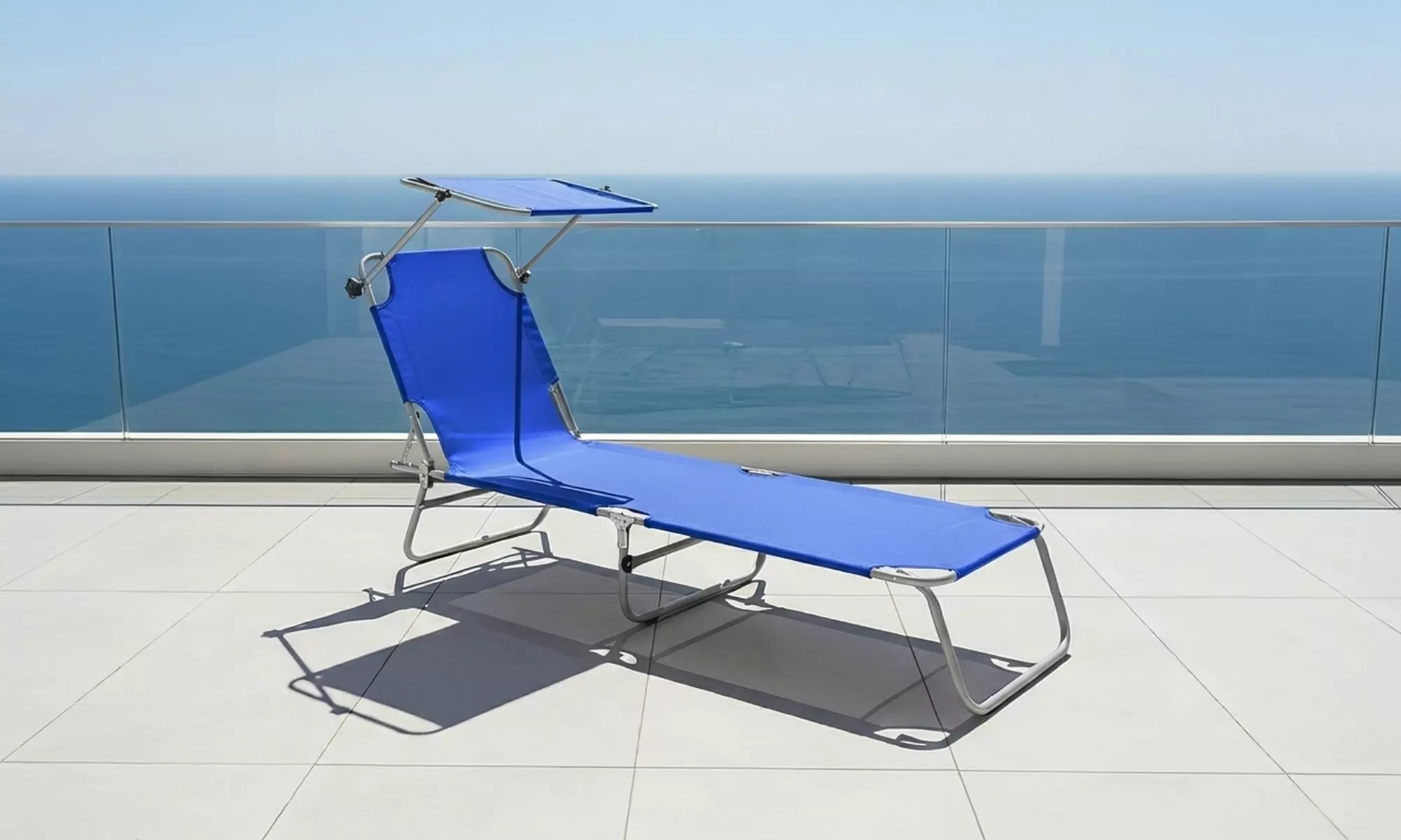 Lot de 2 chaises longues "Santa Fe" avec parasol