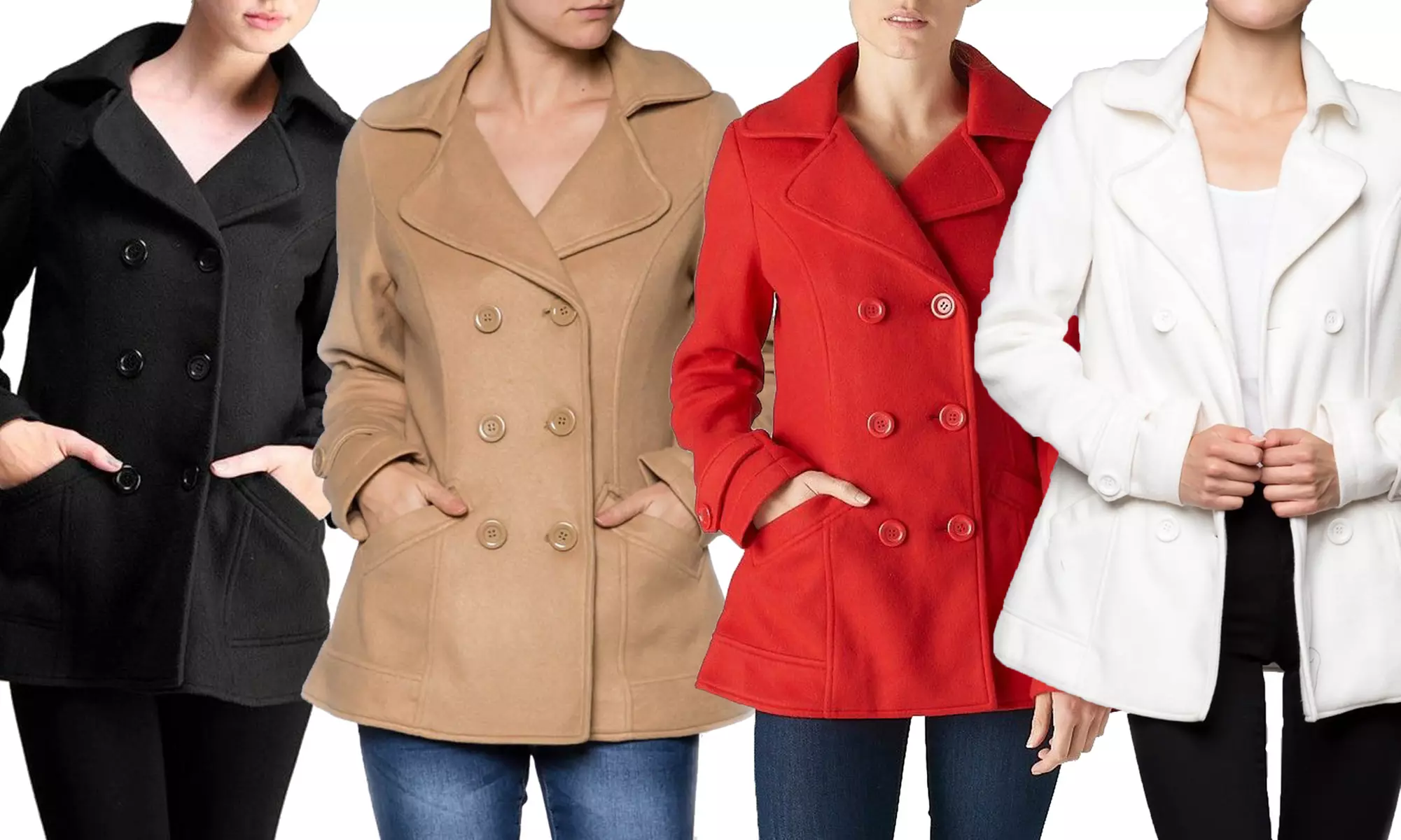 Classic Women's Pea Coat - Primary Image