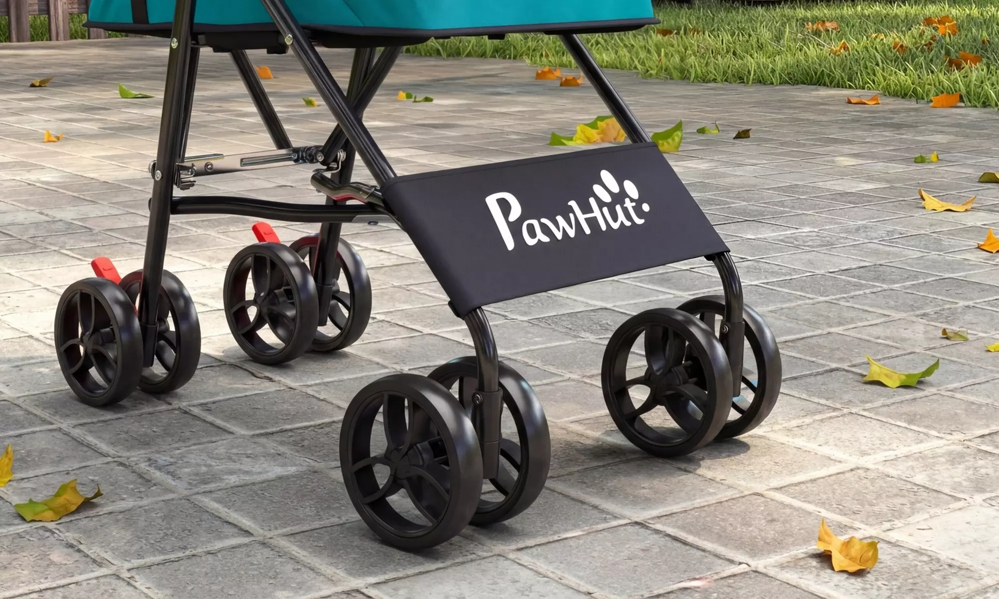 PawHut Foldable Pet Stroller with Canopy