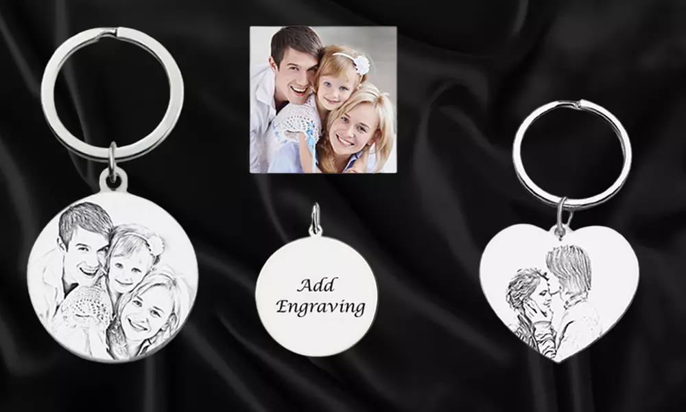 Foto-Schlüsselanhänger mit Gravur