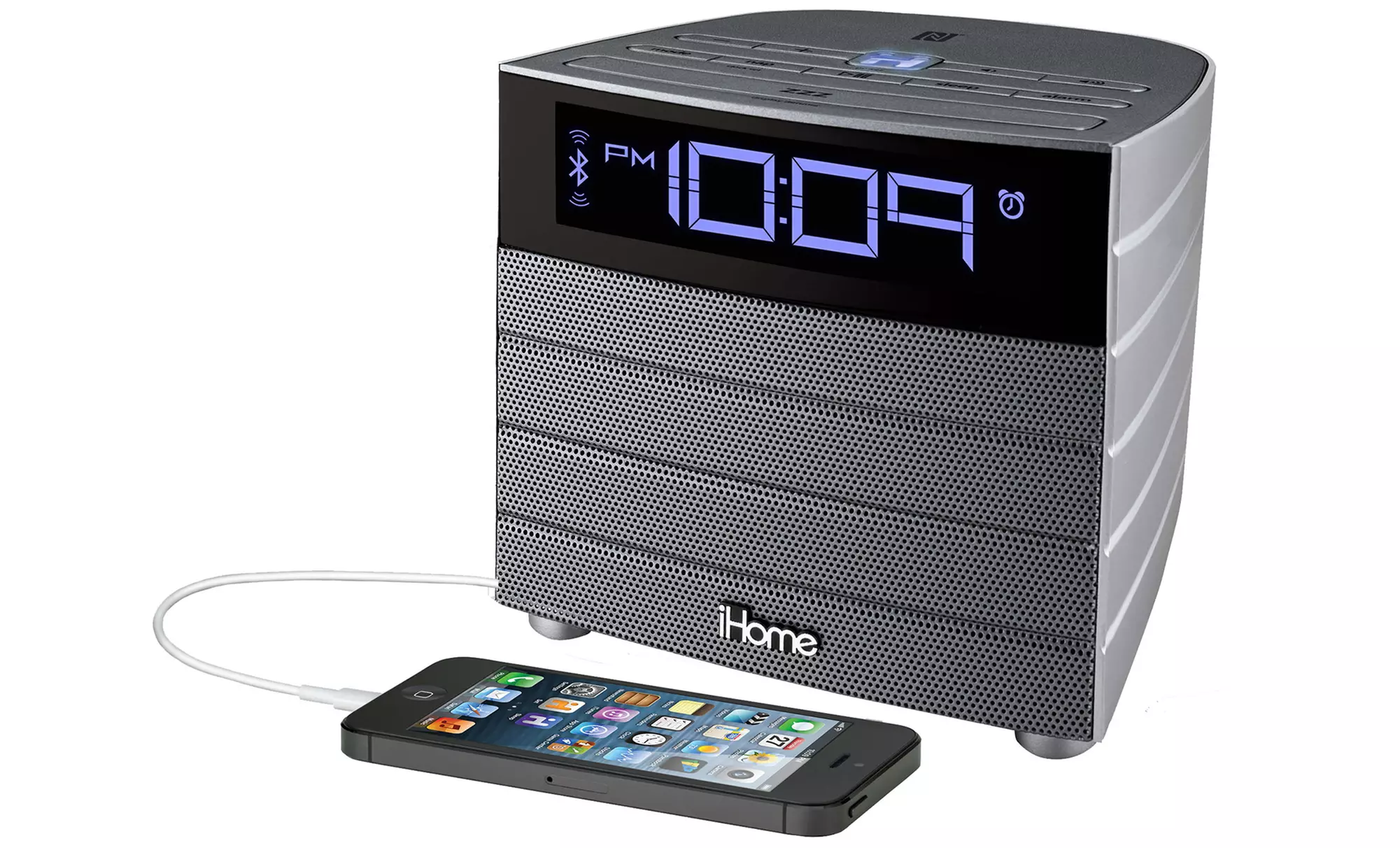 iHome iBN19 Bluetooth Speaker and Alarm Clock with USB Charging Port - Primary Image