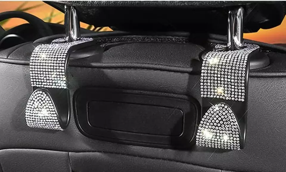 Bling Car Seat Headrest Hooks 4 Pack