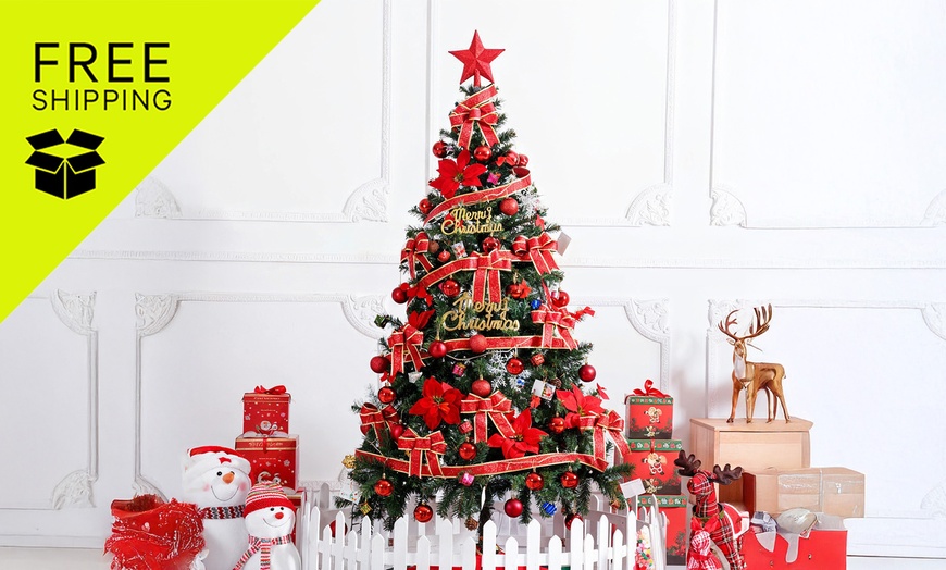 Image 1: 5ft & 6ft Christmas Trees with Decorations