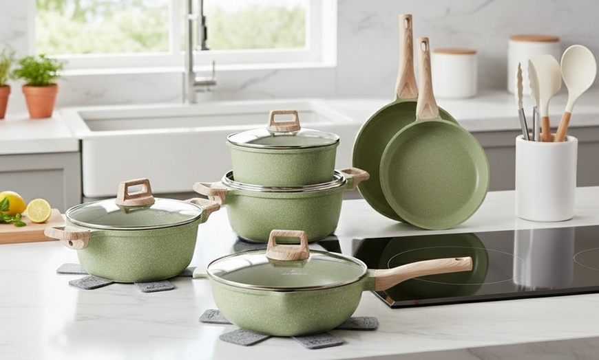 Image 1: Batterie de cuisine avec 15 pièces antiadhésives