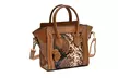 Women's Mini Patent-Leather Snakeskin-Style Satchel - Second Medium