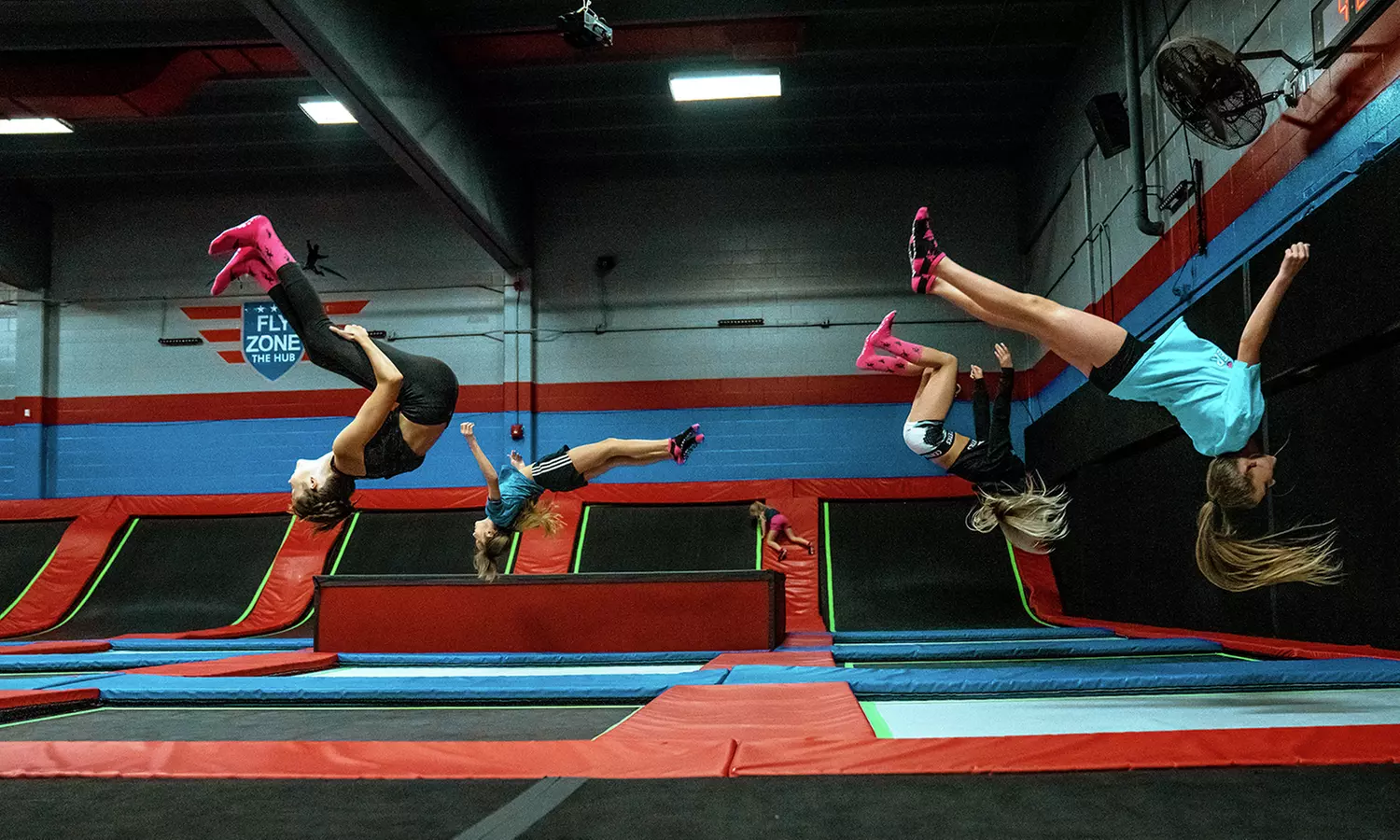 Basic, Extreme, or Ultimate Jump Pass for One at The Hub Fly Zone Trampoline Park (Up to 25% Off) - Primary Image