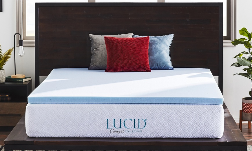 LUCID Comfort Collection Gel Memory Foam Mattress Topper | Groupon