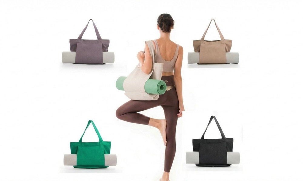 All-in-One Canvas Yoga Shoulder Bag