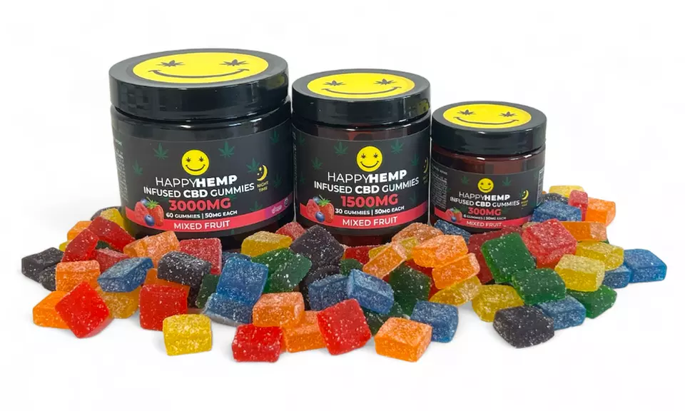 Happy Hemp Infused CBD Gummies for Sleep - Broad Spectrum CBD Gummies