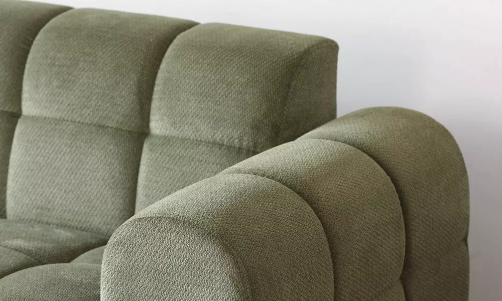 Canapé d'angle 3 places nuage en velours