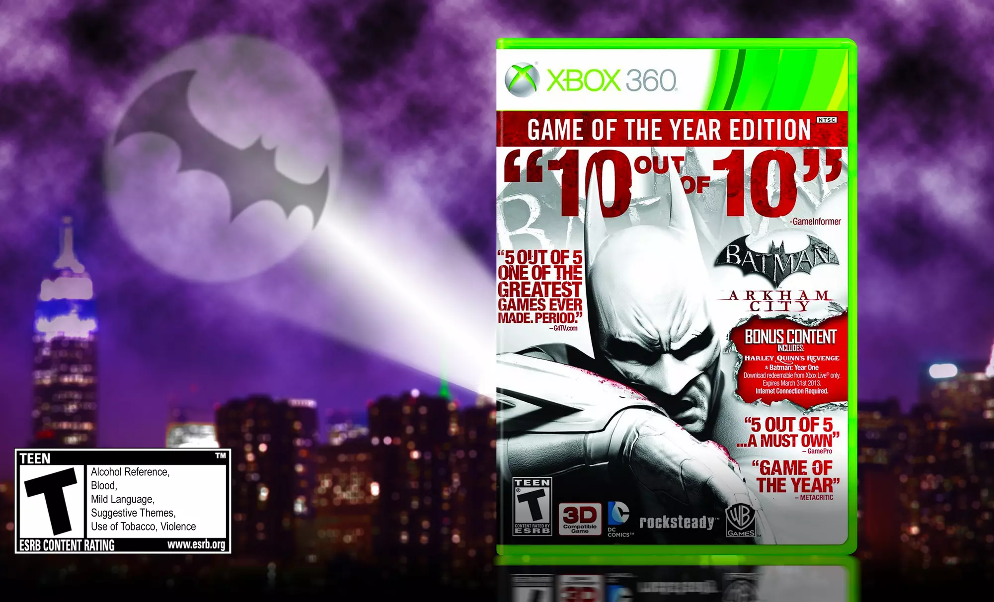 Batman: Arkham City Game of the Year Edition for Xbox 360. Free Returns. - Primary Image