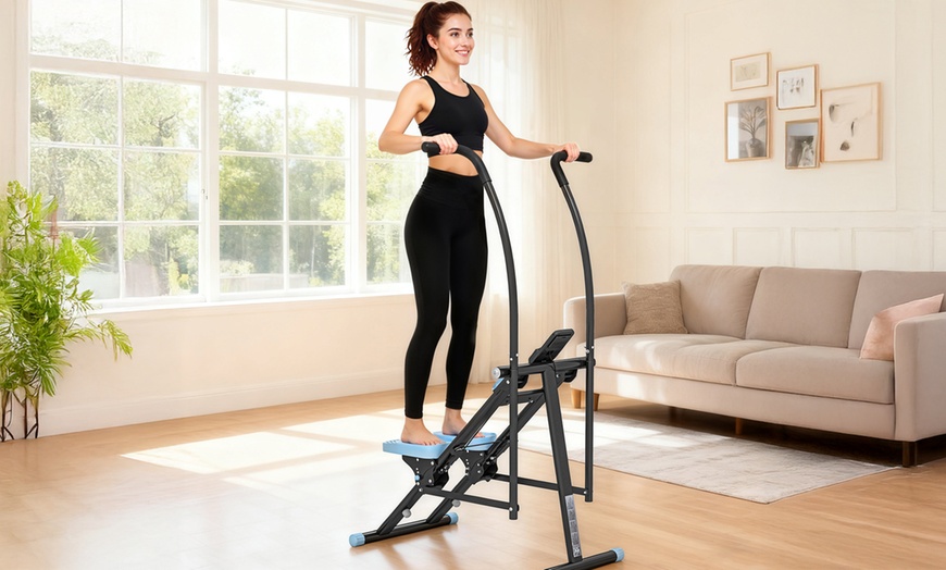 Image 1: SPORTNOW Stair Stepper, Adjustable Pedal Heights for Home Gym