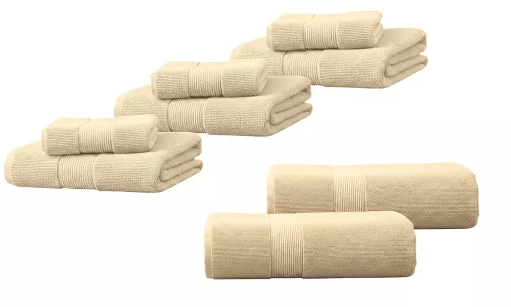 Coppia di asciugamani e telo bagno in spugna 100% cotone di Pompea