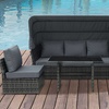 Image 3: Outsunny 5-Piece Outdoor Rattan Effect Wicker Sofa Set