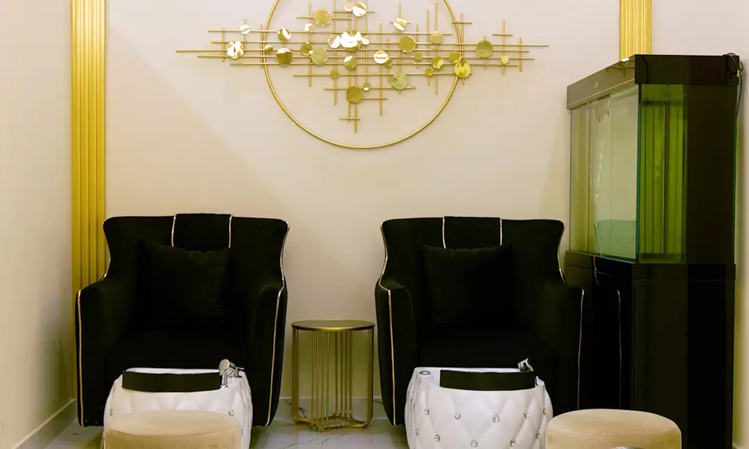 Acrylic Nail Extensions w/ Classic or Gelish Color & Optional Pedicure