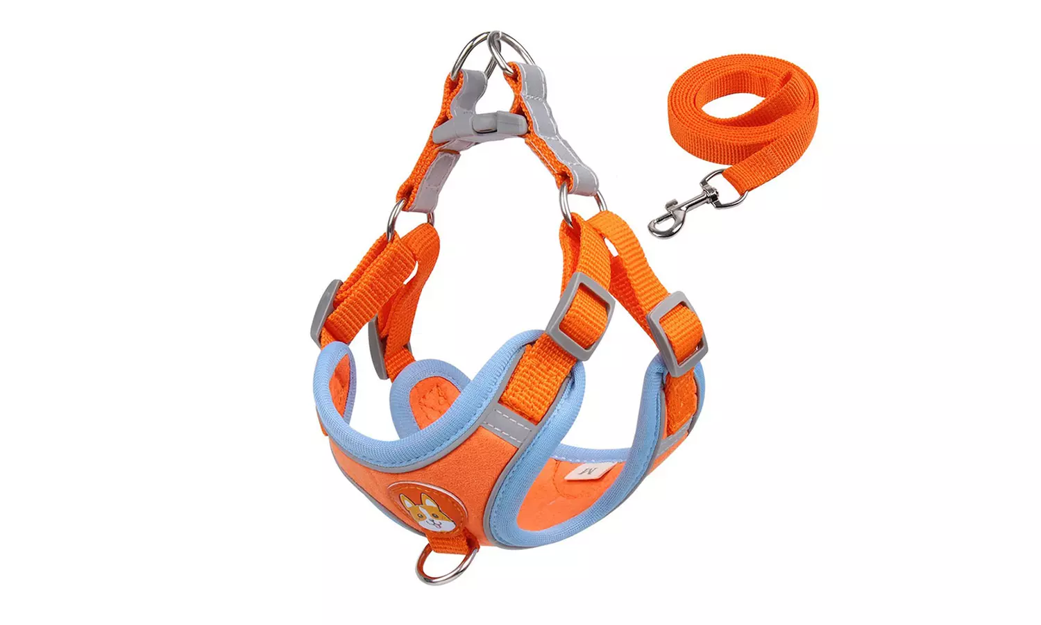 Dog Harness Leash Set with Collar Reflective No Pull for Small Dogs