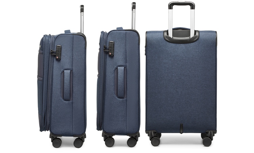 Image 5:  3 piece Soft Shell Suitcase Set