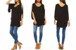 Women's Cold-Shoulder Tunic - Second Medium