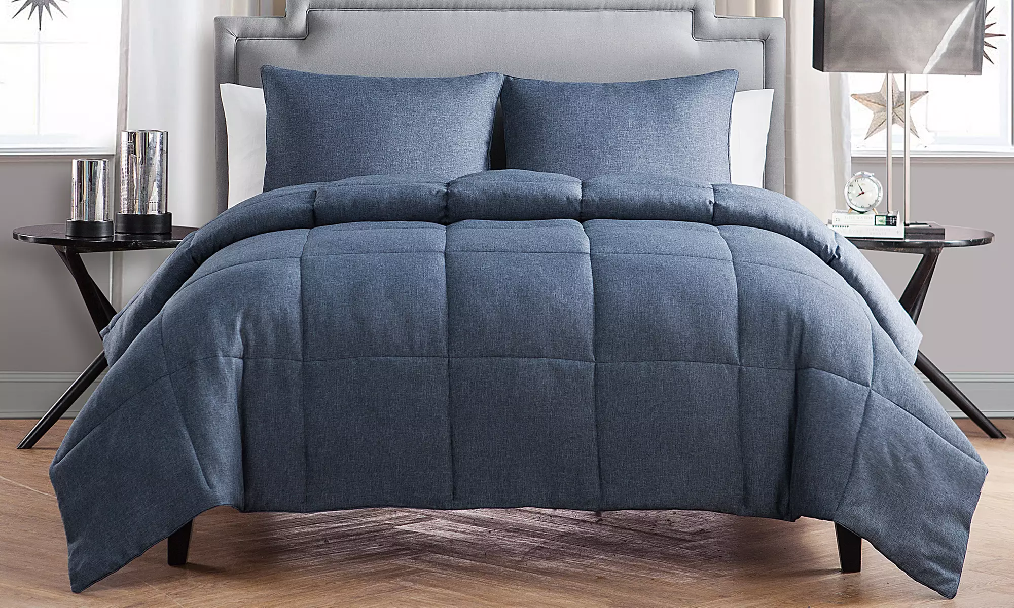 Chambray Down-Alternative Comforter Set - Primary Image