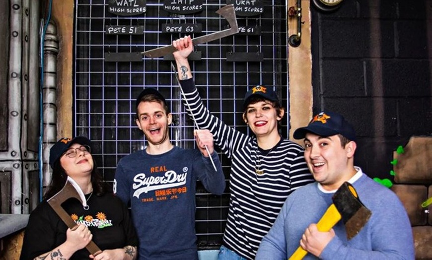 Image 1: Epic Axe Throwing or Axe + Escape Room for 2–4 at Eat Sleep Axe