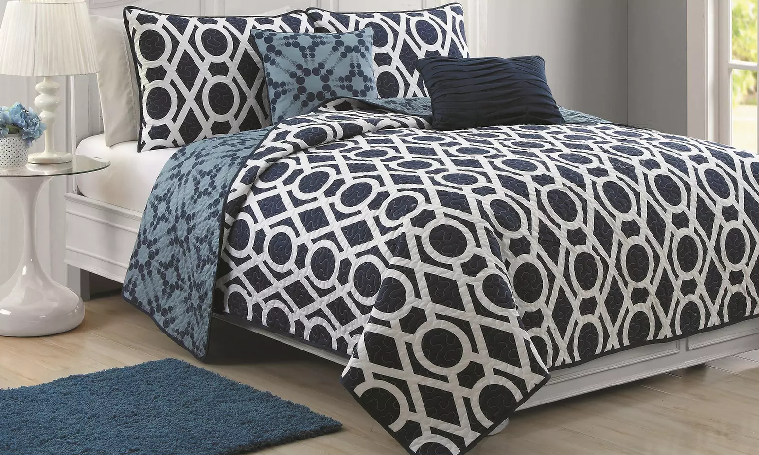 East Side 5-Piece Reversible-Quilt Sets - Primary Image