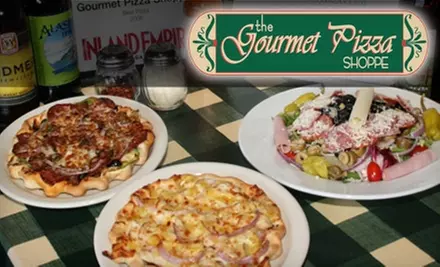 $9 for Any 14" Pizza at The Gourmet Pizza Shoppe (up to $25.52 Value). Two Locations Available. - Primary Image