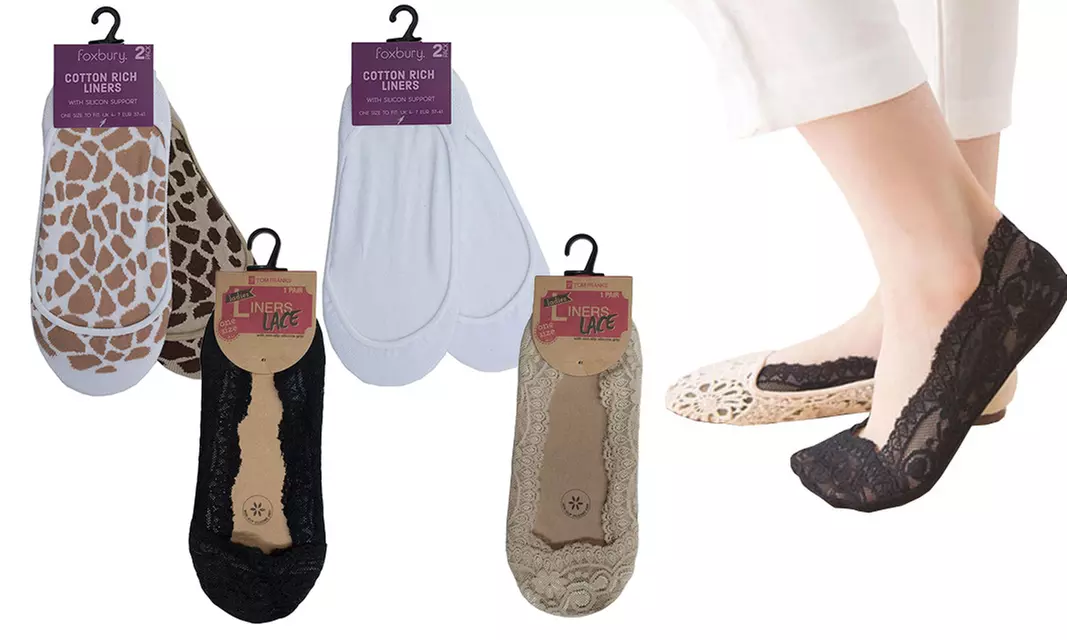 1 ou 2 lots de socquettes invisibles en coton - Primary Image