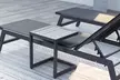 Lot de 2 transats Côté Lounge avec table d'appoint en option, coloris au choix, livraison offerte - Second Medium